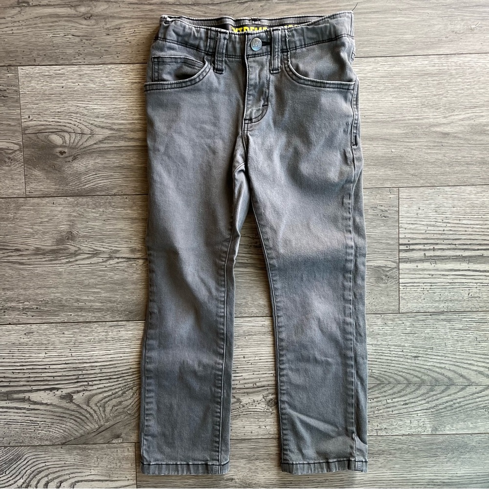 Lee Performance Extreme Comfort Boy’s Charcoal Pants Elastic Waistband Size 6
